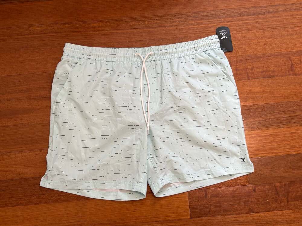 Xersion Men's Brief Lined Athletic Shorts XL Misted Aqua Melange